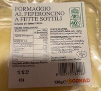 Formaggio al peperoncino a fette sottili