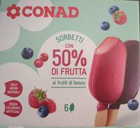 Sorbetti 50% di frutta ai frutti di bosco