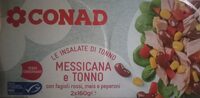 Le insalate di tonno: messicana e tonno con fagioli rossi, mais e peperoni
