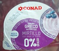 Yogurt greco autentico al mirtillo CONAD