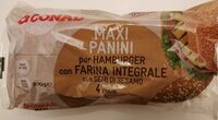 Maxi panini per hamburger con farina integrale e semi di sesamo