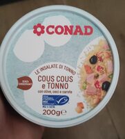 Cous Cous e Tonno  con olive,ceci e carote