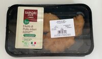 Filetti di pollo interi panati
