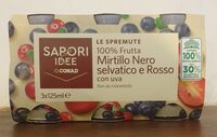 Le Spremute 100% Frutta Mirtillo Nero selvatico e Rosso