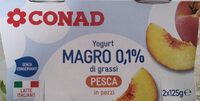 Conad yogurt magro 0,1% - 125g x 2 - pesca