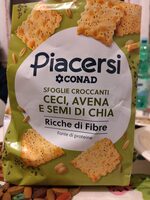Sfoglie croccanti ceci, avena e semi di chia