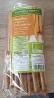 Gressins à la farine de blé complet bio
