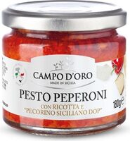 Pesto dIGPeperoni con ricotta e pecorino siciliano dop