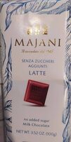 Cioccolato al latte senza zuccheri aggiunti