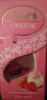 Cornet lindor blanc fraise
