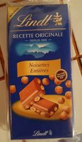 Lindt chocolat noisettes entières