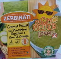 Crema estiva con zucchine, fagiolini e semi di canapa