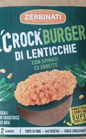 Crock burger di lenticchie