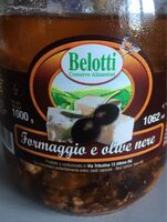 Formaggio e olive nere