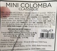 Mini colomba classique
