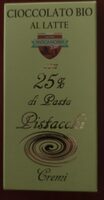 Cioccolato bio al latte con pasta di Pistacchi