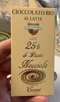 Cioccolato Bio Al Latte con 25% di pasta nocciole