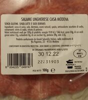 Salame ungherese casa modena