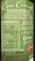Olio extra vergine di oliva biologico