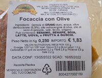 Focaccia con olive