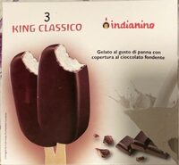 Gelato al gusto di panna con copertura al cioccolati fondente