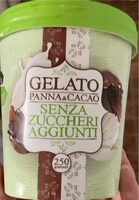 Gelato panna e cioccolato senza zuccheri aggiunti