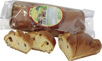 Treccia con crema pasticcera e uvetta