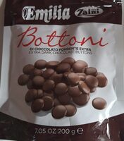 Bottoni di cioccolato fondente extra