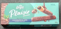 Cannoli di wafer ricoperti con cioccolato al latte ripieni 2yrs prod