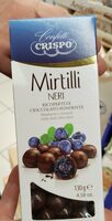 Mirtilli neri gialli neri ricoperti di cioccolato