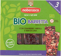 Bio barretta con cranberry, mirtilli e semi di chia
