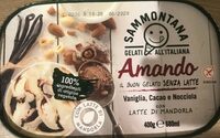 Amando vaniglia variegato al cacao e nocciola con latte di mandorla