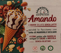 Amando 4 coni gelato alla vaniglia variegati al cacao e nocciola