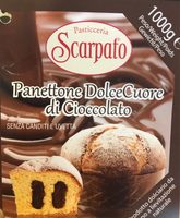Panettone dolce cuore di cioccolato
