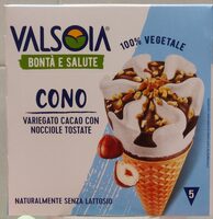Cono variegato cacao con nocciole tostate