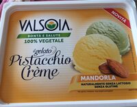 Helado de pistacho y crema