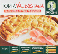 Torta valdostana prosciutto cotto e formaggio