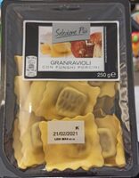 Gran ravioli con funghi porcini