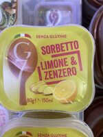Gelato sorbetto limone e zenzero