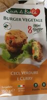Burger vegetale ceci verdure e curry