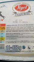 Sorbet au citron avec 10% de jus de citron de Sicile