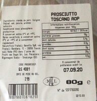 Prosciutto toscano dop