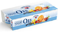 Yogurt magro 0,1% - 125g x 8 - Vaniglia | Fragola | Arancia/Carota/Zenzero | Frutti di bocsco