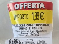 Salsiccia tacchino-suino-pollo