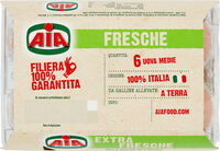 Fresche uova medie da galline allevate a terra