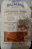 Pennette integrali n°70 lenticchie rosse e riso integrale
