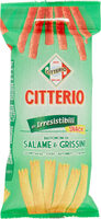 Gli irresistibili snack bastoncini di salame & grissini