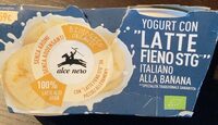 Yogurt banana con latte fieno