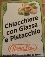 Chiacchere con glassa al pistacchio