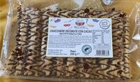 Chiacchiere decorate con cacao